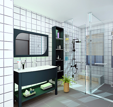 Individuelles dunkles Badezimmer-Eitelkeit-Design