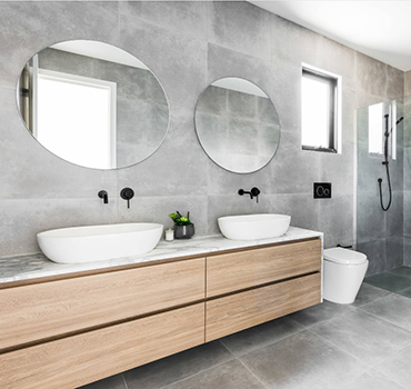 Kunden spezifisches Melamin-Badezimmer-Eitelkeit-Design