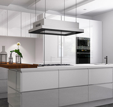 Kunden spezifisches glänzendes weißes Küchen design