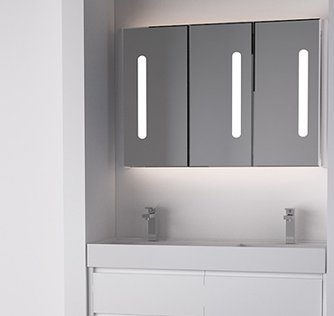 Kunden spezifische weiße Badezimmer-Eitelkeit mit Top-Design